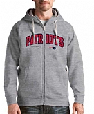 Men's New England Patriots Antigua Super Bowl LI Champions Victory Full Zip Hoodie Heathered Gray FengYun,baseball caps,new era cap wholesale,wholesale hats